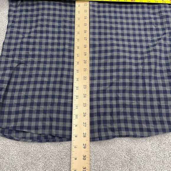 COS Blue and Gray Checkered Casual Button Down Shirt - Picture 8 of 9